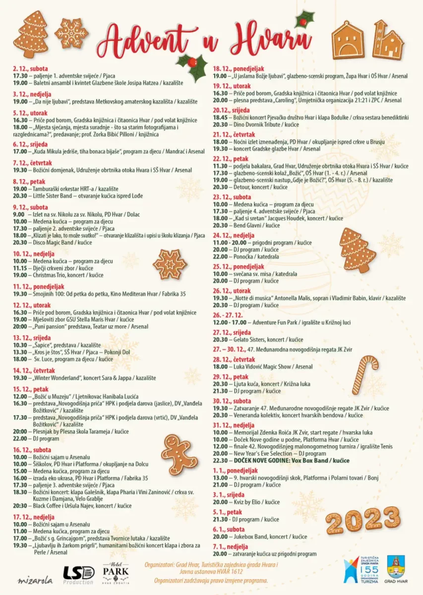 advent u hvaru 2023