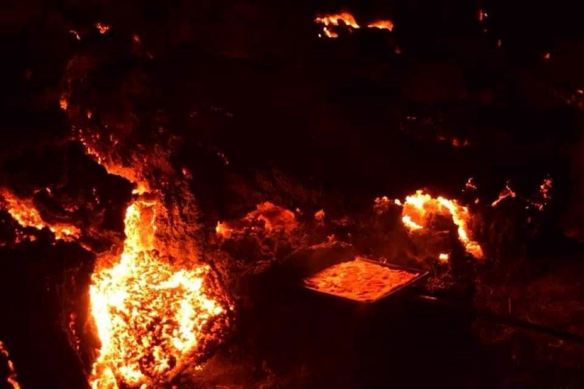 Pizza Pacaya - vulkan - lava