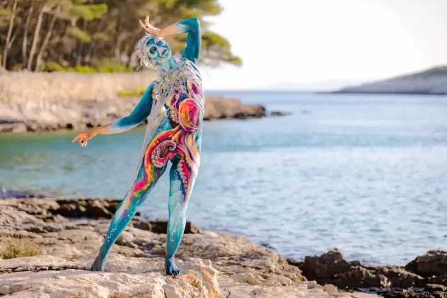 Bodypainting festival Hvar 2024, oslikavanje tijela