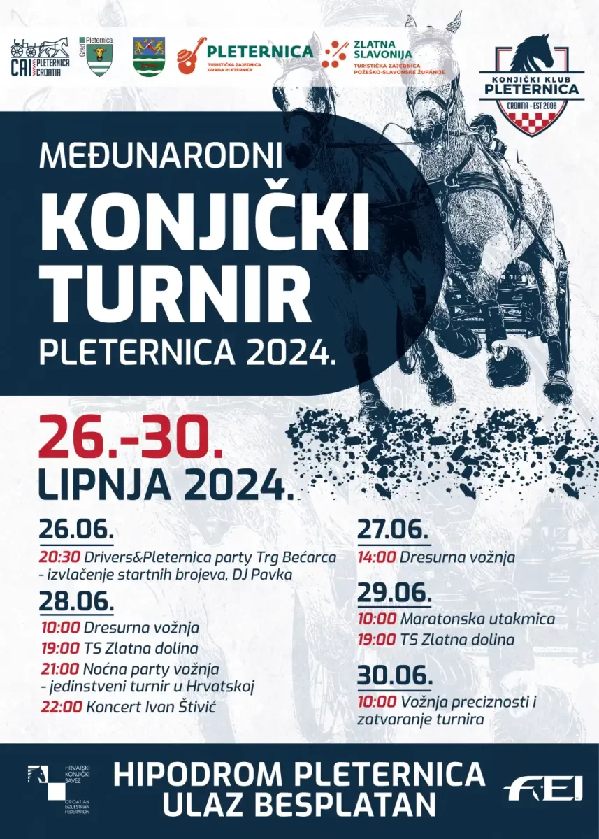 međunarodni konjički turnir pleternica 2024