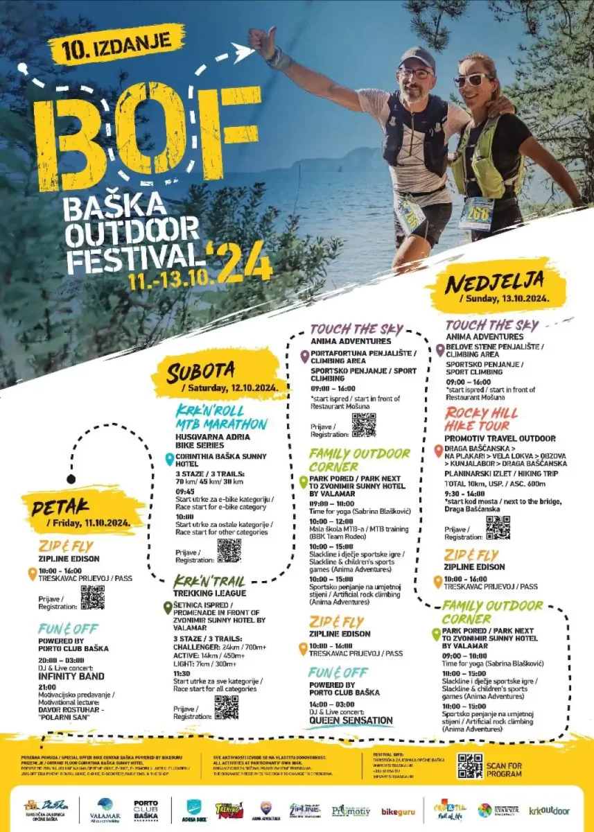 Baška Outdoor Festival 2024 program