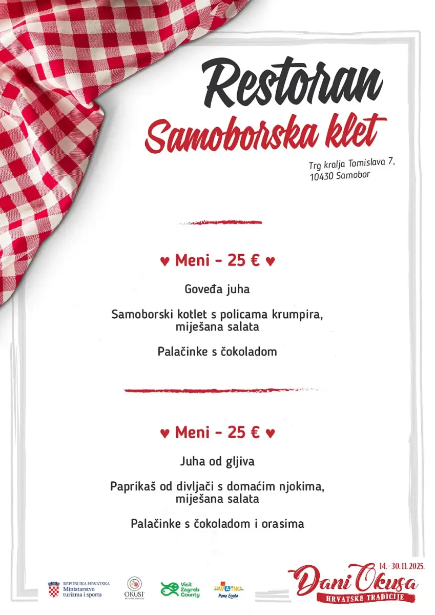 dani okusa zagrebačkog kraja