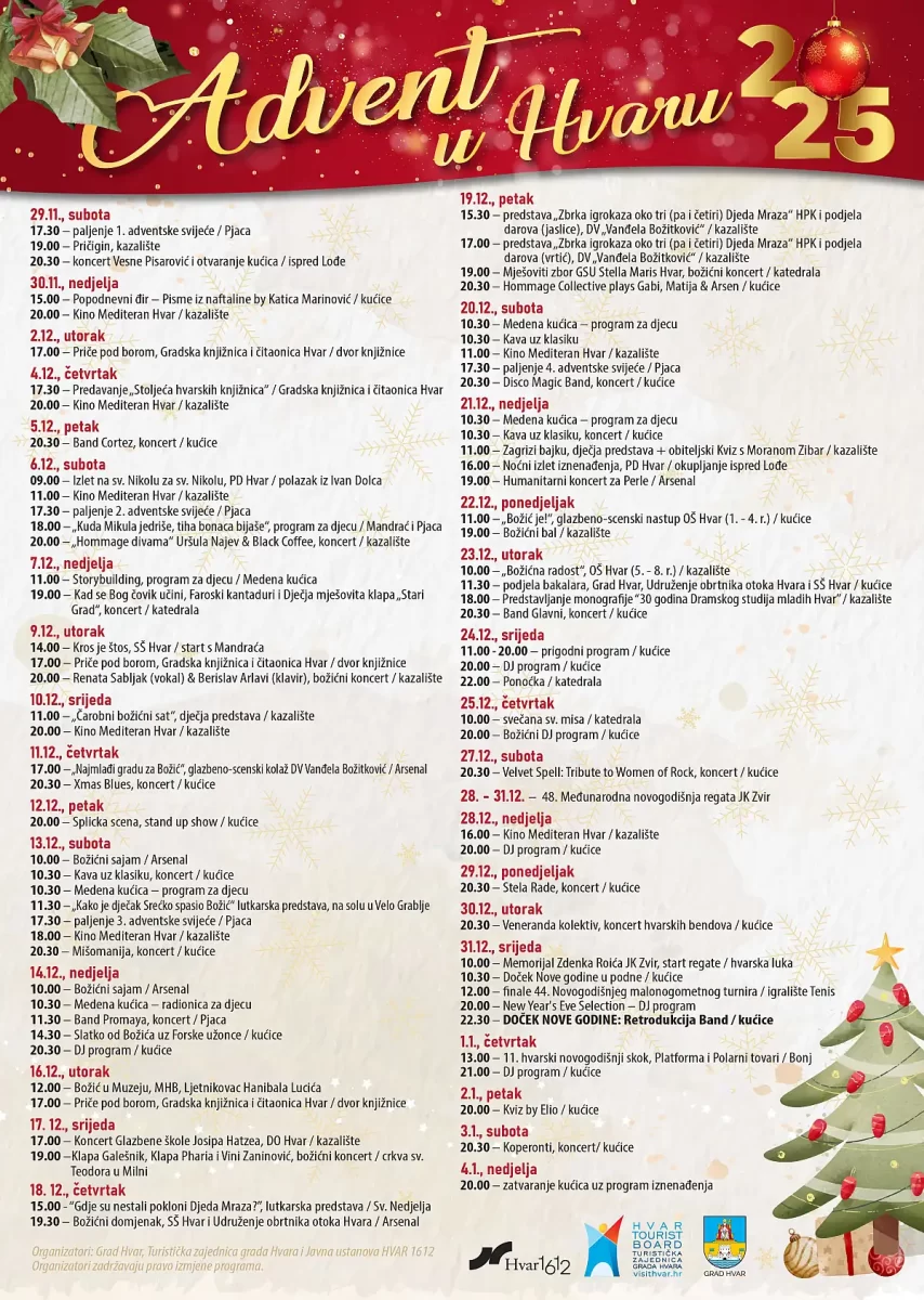 advent u hvaru 2025