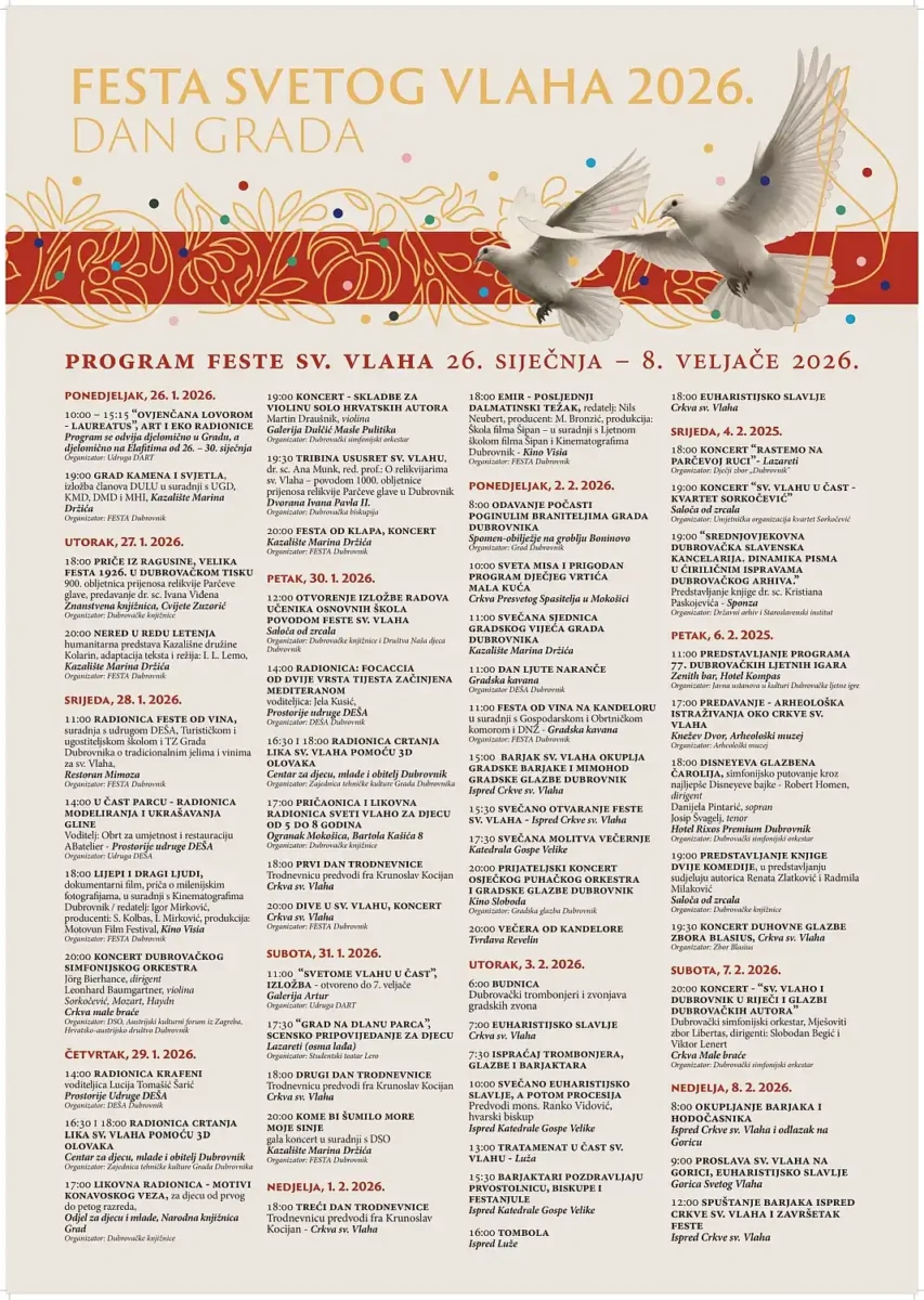 Festa svetog Vlaha 2026