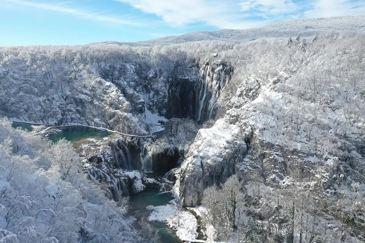 Veliki slap i Sastavci - zima, snijeg