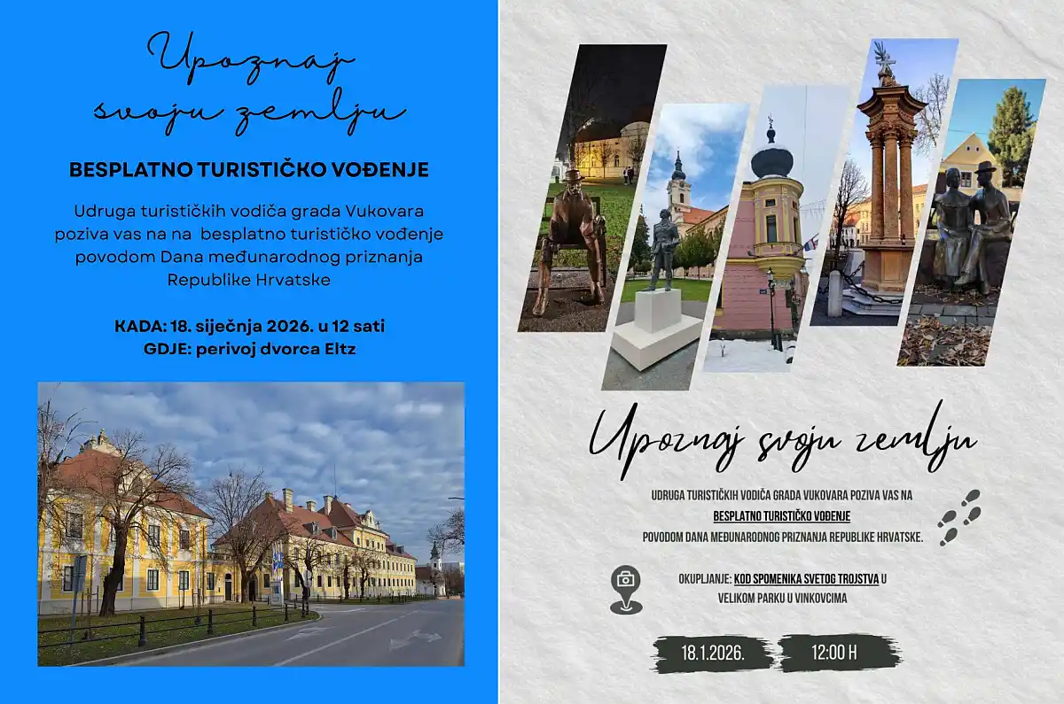 Besplatni razgledi Vukovara i Vinkovaca