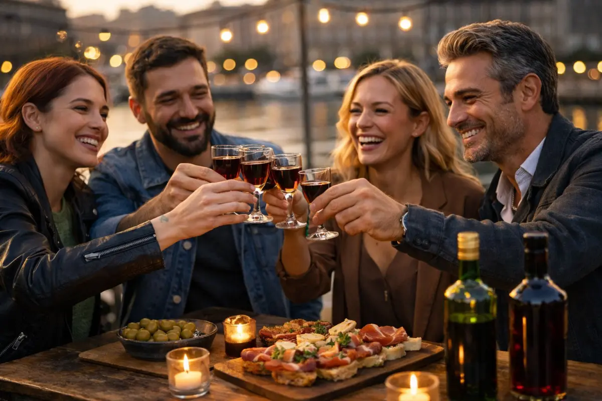 aperitiv, Foto: AI generirano / ChatGPT (OpenAI) — ilustracija za Turističke priče