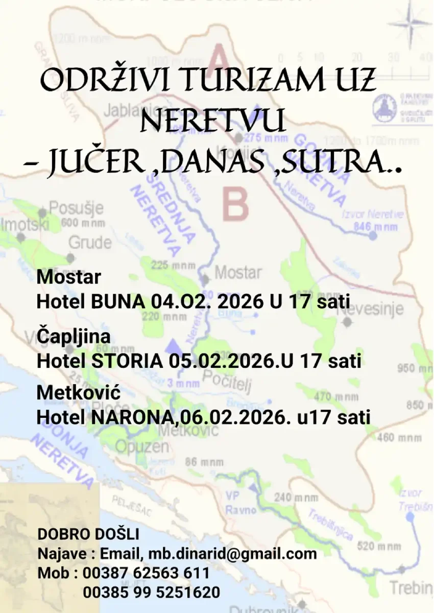 održivi turizam uz Neretvu