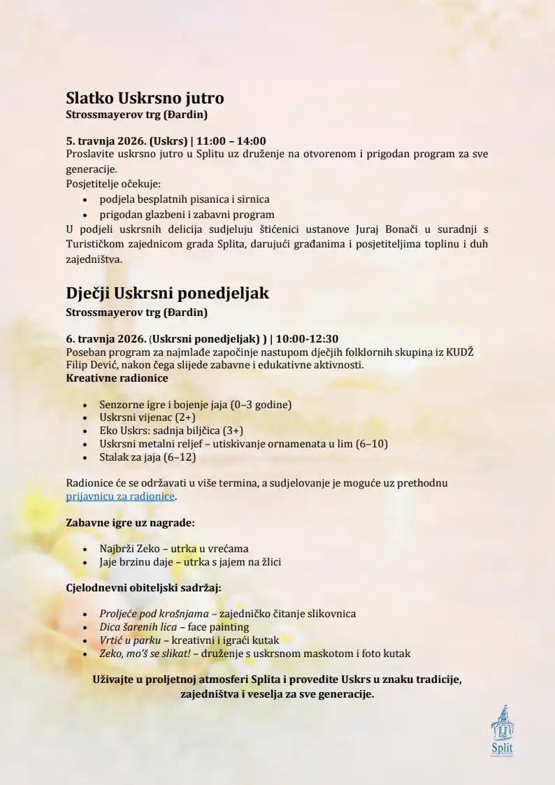 Uskrs u Splitu 2026.