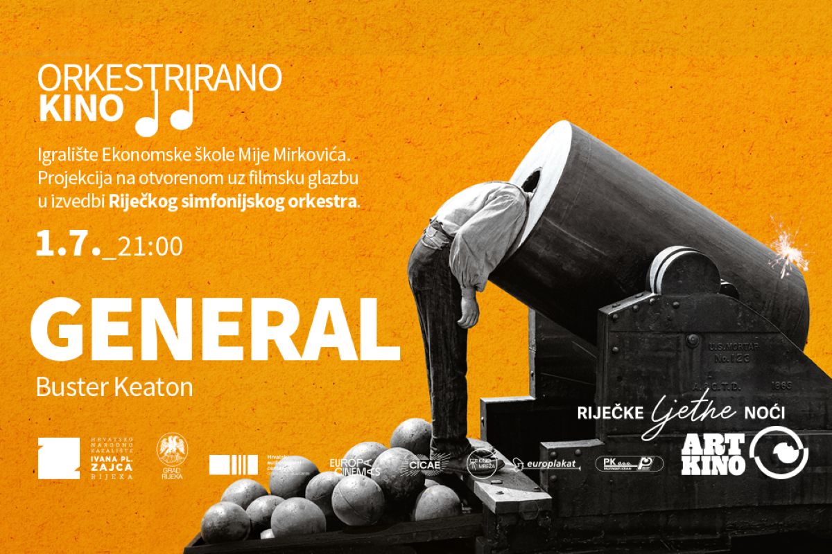 keaton, nijemi film General, Art-kino, orkestrirano kino