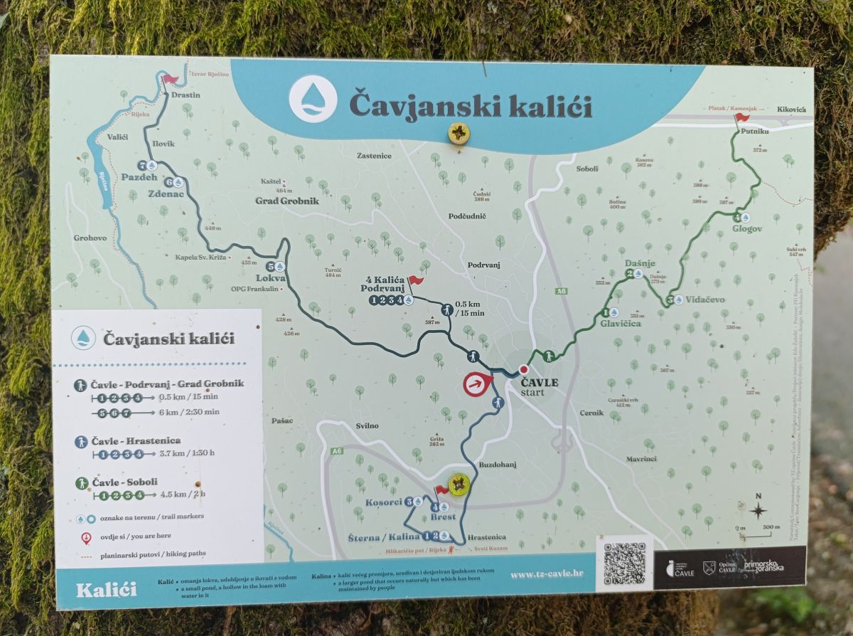 Putovima čavjanskih kalića, kalić, kal, Čavle, Grobnik, priroda, šetnja, tabla