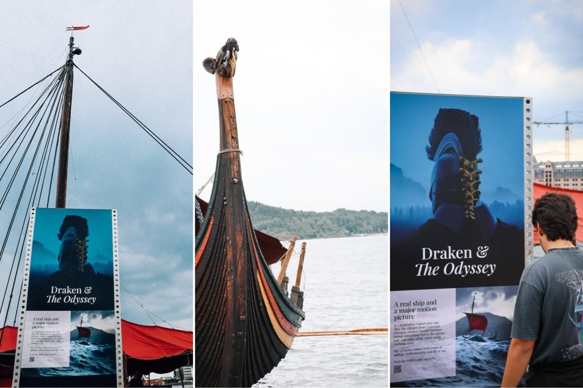 Draken Harald Hårfagre, vikinški brod iz filma The Odyssey, usidren u Oslu