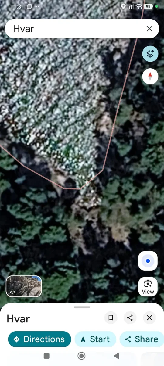 hvar gogole maps screenshop