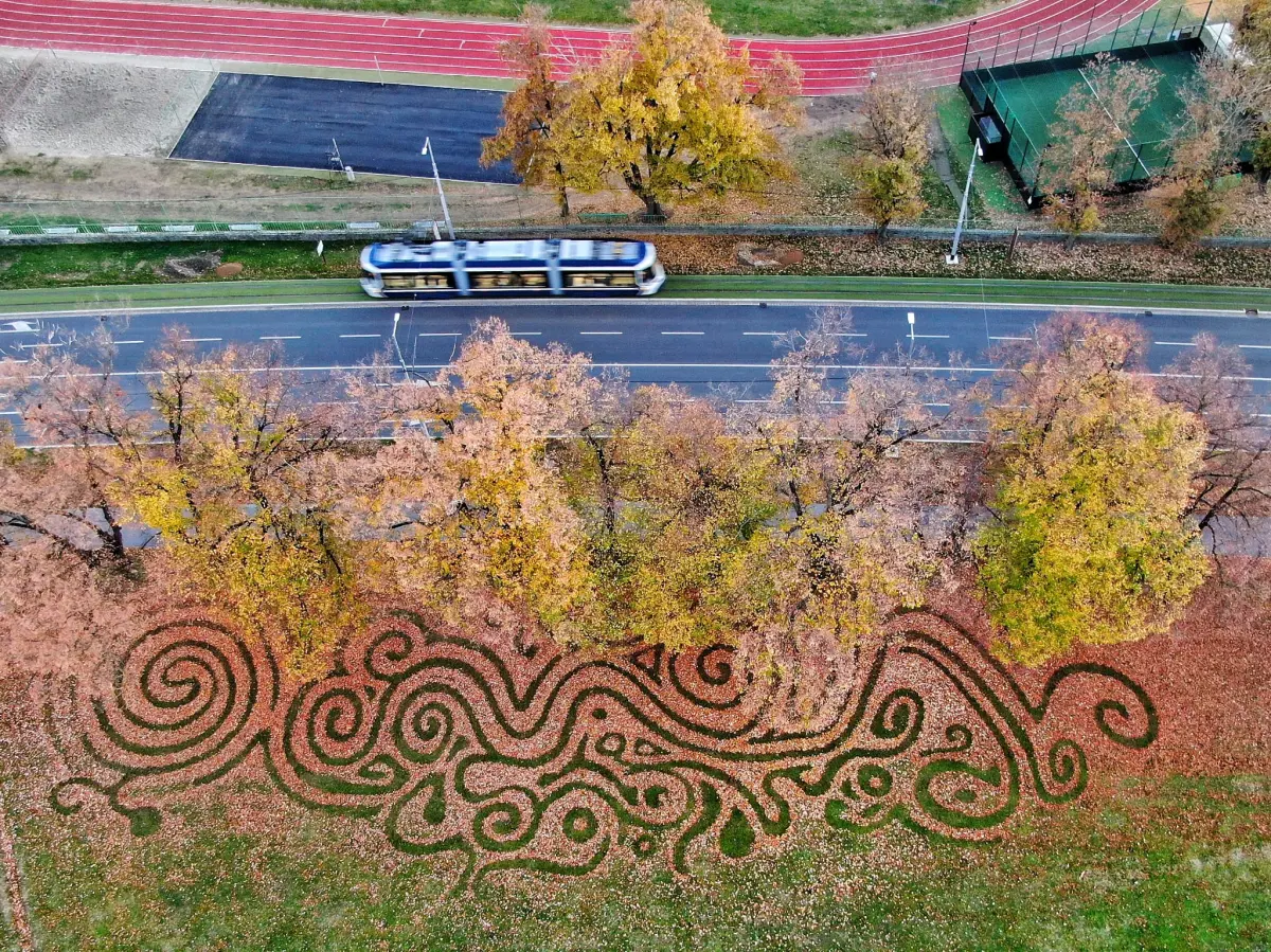 Lišće land art Nikola Faller